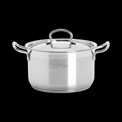 Bộ nồi Fivestar inox 304 bếp từ 3 đáy 4 món FS08-CV tặng bộ thau rổ- Hàng Chính hãng