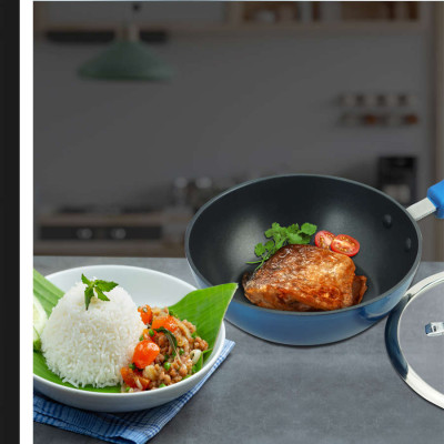Chảo sâu lòng chống dính cao cấp đáy từ phẳng Kalpen Inzager vung kính