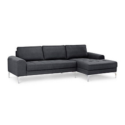 Sofa góc L-Concept Juno Sofa 289 x 151 x 85 cm (Đen) + 2 gối trang trí trị giá 300.000Đ