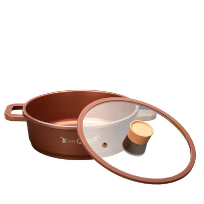 Nồi lẩu Ceramic từ tính Tiger Queen CWCB-24CL - Màu nâu chocolate [24cm - 3.2L] - Chính hãng