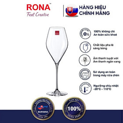Bộ 2 ly pha lê uống vang Rona 430 ml Slovakia Czech Republic