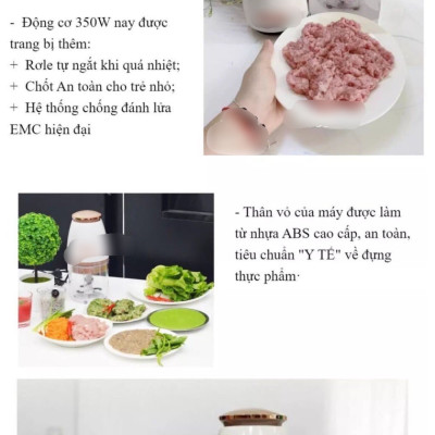 Máy xay thực phẩm nhà bếp  với 4 lưỡi dao siêu tốc nhỏ gọn và tiện lợi tiết kiệm thời gian 