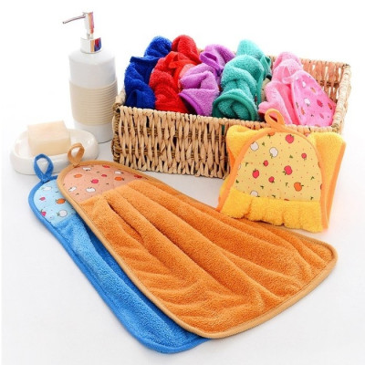 Khăn Lau Tay Có Móc Treo Dùng Trong Nhà Bếp, Khăn Lau Tay Bếp Vải Cotton Mềm Mại Siêu Thấm Hút Đa Năng - Giao Màu Ngẫu Nhiên