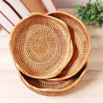 Rổ Đựng Trái Cây, Đồ Khô Chất Liệu Mây Tre Đan Thủ Công, Giỏ Đựng Đồ Decor Nhà Ăn, Phòng Khách