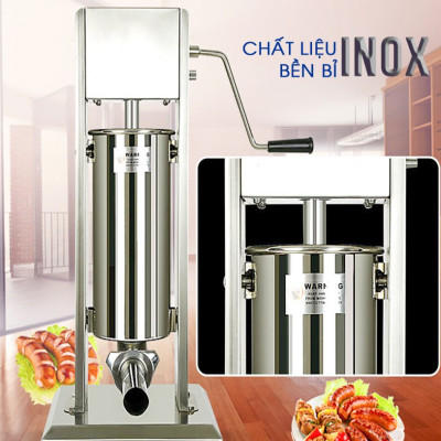 Máy Đùn Xúc Xích Quay Tay ABG SF-5L ,Nhồi Xúc Xích Quay Tay, Đùn Lạp Xưởng ,Tiết Kiệm Thời Gian, Ứng Dụng Trong Lĩnh Vực Dân Dụng – Hàng Chính Hãng.
