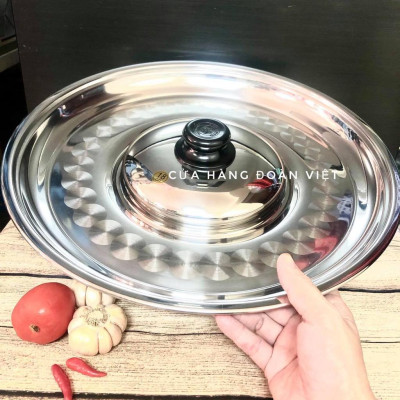 Nồi Lẩu Sống, Nồi Lẩu Mâm - Inox SUS 304 C.Lượng - Nồi 18 cm - Mâm Vành 40 cm - Dày, bóng, đẹp. Chuyên phục vụ Sp Gia dụ
