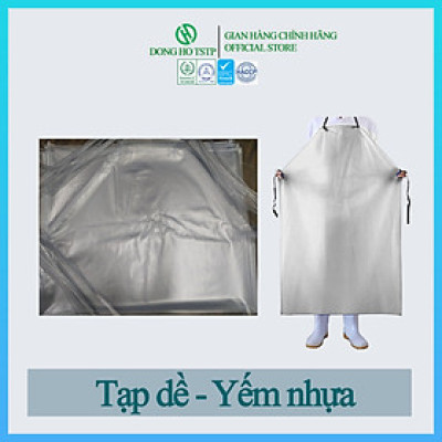 Combo 10 cái tạp dề nhựa chống nước - Tạp dề nhà bếp màu trắng trong