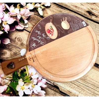 Thớt Gỗ Tròn C.Lượng 24 *34cm - Kháng Khuẩn Cao. Chuyên phục vụ Sp Gia dụng, Khuôn làm bánh, Dụng cụ học Sinh, Nhà hàng,