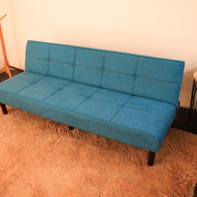 Sofa bed 3 trong 1 Juno sofa chân gỗ màu xanh ngọc