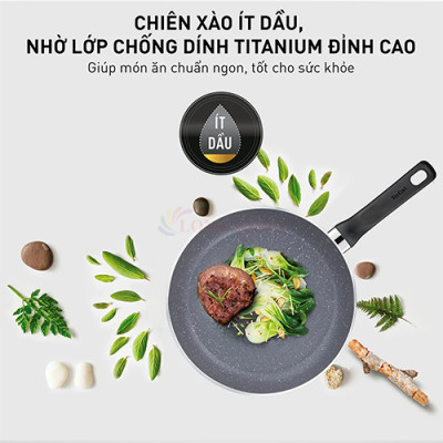Chảo chiên Tefal Natura (20cm/24cm/28cm) - Hàng chính hãng