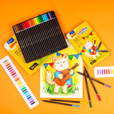 Hộp 12 Bút Chì Gỗ Đen Black Wood Colored Pencils - Colokit CPC-C029