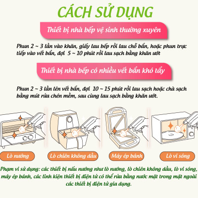 Bọt vệ sinh lò chiên không dầu, lò nướng, lò vi sóng Mao Bao 425g