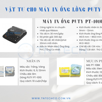 Máy in ống lồng PUTY PT-1010 [Hàng nhập khẩu]