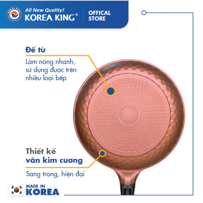 Chảo cạn Diamond Premium Korea King size 30 cm KFP-30DI - Hàng chính hãng