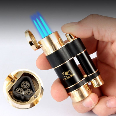Vỏ Hột Quẹt Bật Lửa Khò 3 Tia Kiêm Đục  COB127 Đẹp Độc Lạ Lửa Khò Mạnh Mẽ - Dùng Gas Cao Cấp