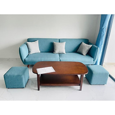 Bộ sofa băng 2 đôn Tundo băng gỗ kiểu Nhật