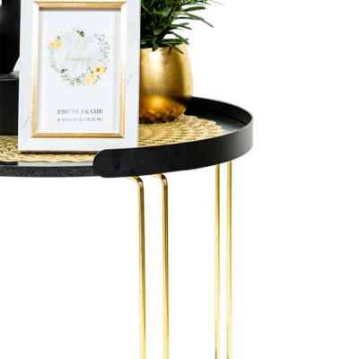 Bàn Góc 2 Tầng LUX BK/GD Trang Trí Phòng Khách | Index Living Mall | Nội Thất Nhập Khẩu Thái Lan - Phân Phối Độc Quyền Tại Việt Nam