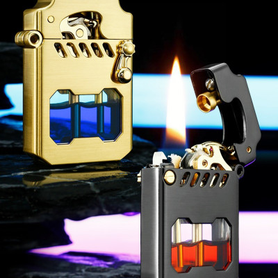 Vỏ Hột Quẹt Bật Lửa Xăng Đá Zorro Z786 Lộ Thiên Nhìn Rõ Xăng Mở Nắp Đánh Lửa Tự Động