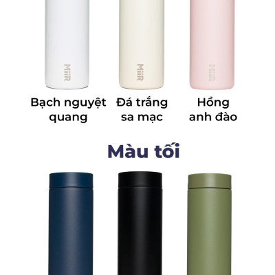 Bình giữ nhiệt MiiR 360 Traveler nắp ấn chống tràn uống từ 4 phía thương hiệu Mỹ nhập khẩu chính hãng