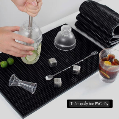 Bộ 3 thảm lót cao su quầy bar (30x45cm, 60x8cm, 30x15cm)