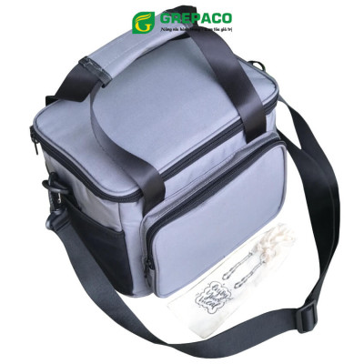 Túi Đựng Hộp Cơm Giữ Nhiệt Grepaco Nóng Lạnh Nhiều Ngăn Đựng Đồ Thức Ăn Văn Phòng, Du Lịch – Vải Bố Canvas, Kích Thước Size To (Cỡ Lớn), Kiểu Giỏ Xách Và Quai Đeo Vai Thời Trang Nam Nữ - Tặng Túi Đựng Muỗng Nĩa - Hàng Chính Hãng