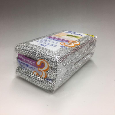 Miếng Rửa Chén Bọc Lưới Nhôm Bát Đa Năng Tiện Dụng Seiwa Pro Set 3 Miếng 