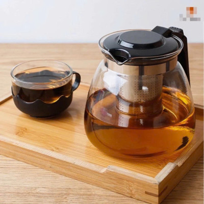 Bình Lọc Trà ,Ấm Pha Trà Ấm Nước Bằng Thủy Tinh Cao Cấp Tặng Kèm 4 ly