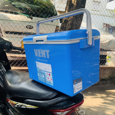 Combo Thùng đá Sanka Vent Sereno 24.5 lít + Mút chuyên dụng rửa xoong nồi 2 mặt (thô/ mịn) nhãn hiệu Ohe hàng Made in Japan