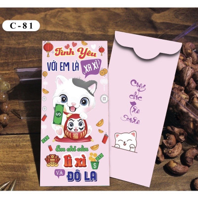 Set  10 bịch 100 bao lì xì Tết  , phát tài cả năm hàng đẹp nhiều mẫu mới , vô cùng xinh xắn và cute 