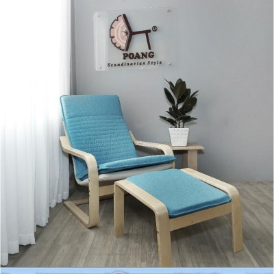 Bộ ghế thư giãn Poang Armchair (gồm ghế và kê chân)