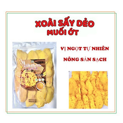 Ăn vặt siêu ngon, Xoài sấy dẻo muối ớt, nguyên vị 100% tự nhiên, nông sản sạch.