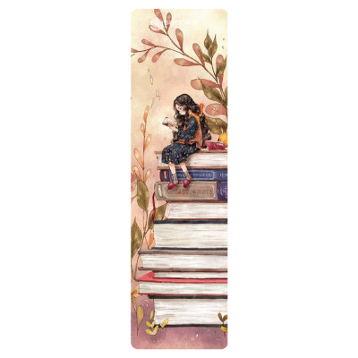 5 Cái Bookmark Kẹp Sách, Dấu Trang Hoạ Tiết Cô Gái Đọc Sách  - SBOOKS