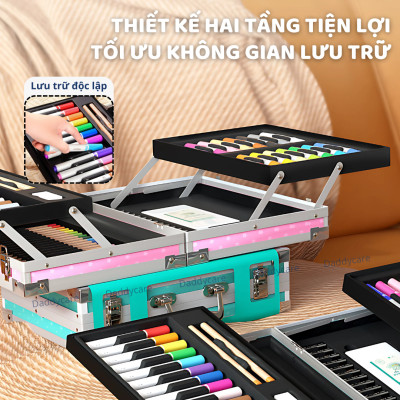 Bộ Bút màu hữu cơ Cho Bé Màu sáp Mideer Artist Suitcase