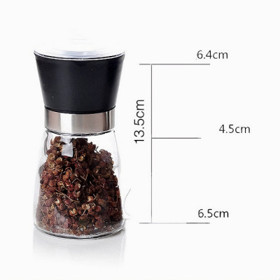 Cối xay KG78 hạt tiêu bằng lọ thủy tinh tiện dụng, có tay vặn chỉnh lớn nhỏ ( giao màu ngẫu nhiên )- Hàng chính hãng