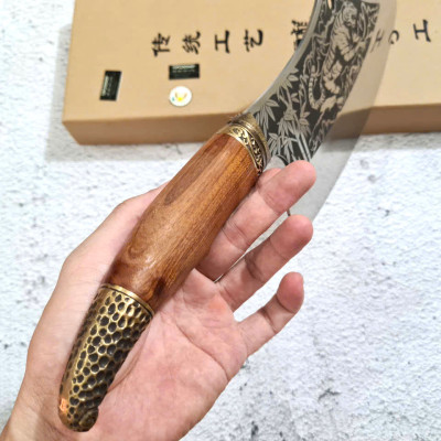 DAO BẾP - DAO THÁI CHẶT HOA VĂN HỔ kDT150 ĐỘC