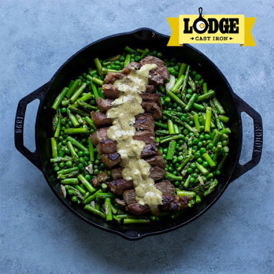 [Chính hãng LOGDE - MỸ] Chảo gang cỡ lớn Lodge hai tay cầm 30.5cm - L10SKL. Dùng nướng, chiên, xào, áp chảo thực phẩm