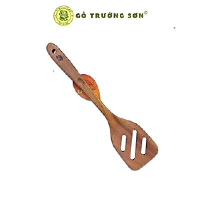 Sạn Gỗ TS39 Xà Cừ Cán Dài 3 Rãnh Chiên Xào Thức Ăn ( 35 x 8 cm ) - Đồ Gỗ Nhà Bếp Thương Hiệu Trường Sơn