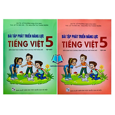 Sách - Combo Bài tập Phát triển năng lực tiếng việt 5 - tập 1 + 2 (BM)