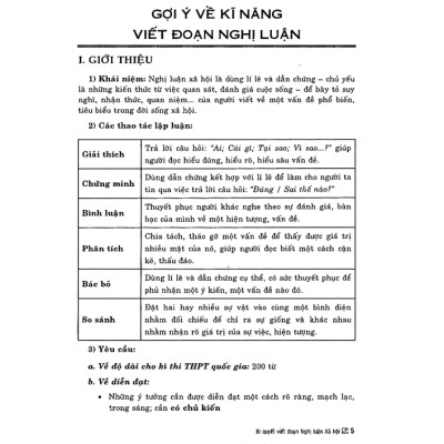 Sách - Bí Quyết Viết Đoạn Nghị Luận Xã Hội Theo Định Hướng Đề Thi Mới