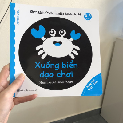 Trọn Bộ 6 Cuốn Ehon Kích Thích Thị Giác cho bé Song Ngữ Việt Anh - In mực chiết xuất tự nhiên - Chất liệu giấy ảnh chịu nước, chống thấm nước - Bé gặm nhấm không rách