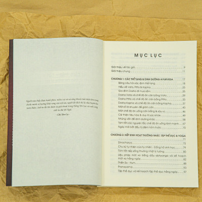 Sách Ayurveda ( cân bằng thâm tâm trí ), Phương pháp y thuật cổ truyền Ấn Độ hơn 5.000 tuổi - Á Châu Books, bìa mềm 384 trang