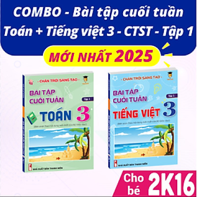 Sách - Combo bài tập cuối tuần Toán và Tiếng Việt lớp 3 Chân trời sáng tạo Học kì 1 (2 cuốn) VietJack
