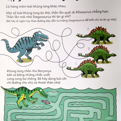 Sách Tương Tác Vừa Học Vừa Chơi - Khủng Long Kỳ Thú