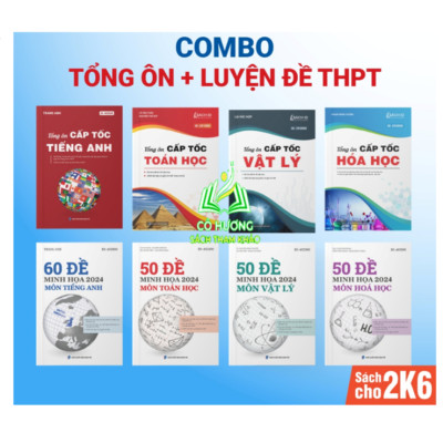 Combo - Sách trọng tâm kiến thức luyện thi THPT ôn thi đánh giá năng lực toán lý hoá anh 9 - ID