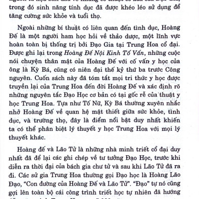 Đạo Của Sức Khỏe, Tình Dục Và Trường Thọ