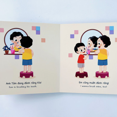 Bộ Sách - Bé Học Giao Tiếp Phần 1 - Sách Song Ngữ Anh Việt Cho Bé - Lionbooks - Bìa Cứng