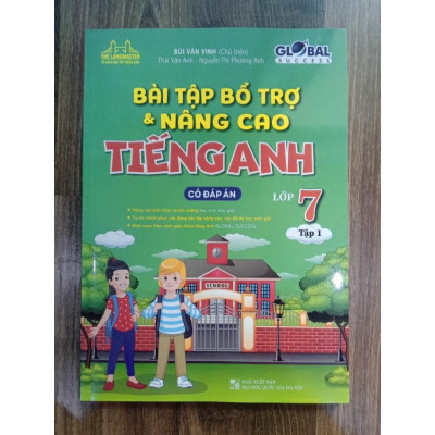 ` Sách - Combo Bài tập bổ trợ và nâng cao tiếng anh lớp 7 tập 1 + 2 (có đáp án) - GLOBAL SUCCESS