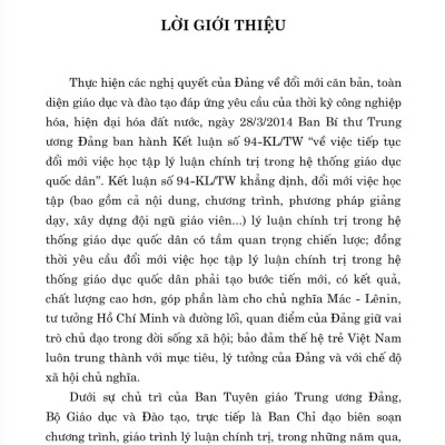 Giáo trình Triết học Mác - Lênin (Dành cho bậc đại học hệ không chuyên lý luận chính trị) - bản in 2024
