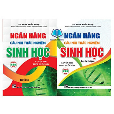 SÁCH - combo sách của phan khắc nghệ: ngân hàng câu hỏi trắc nghiệm sinh học quyển hạ + quyển thượng