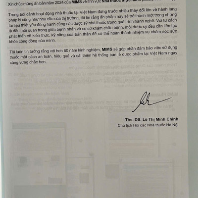 Sách -  Mims Pharmacy 2024/2025 Ấn phẩm Khoa học định kỳ Chuyên đề Nhà thuốc Thực hành